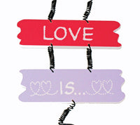 Snoopy Dangling Wooden Valentine's Day Wall Decor - Love Is Good Friends (RARE Product Sample/Not Sold In Stores) - snoopn4pnuts.com