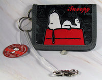 Snoopy Vinyl Double ID and Credit Card Wallet With Expandable Wrist Strap