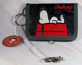 Snoopy Vinyl Double ID and Credit Card Wallet With Expandable Wrist Strap - snoopn4pnuts.com