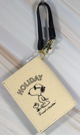 Snoopy Cloth - Covered ID and Credit Card Wallet With Wrist Strap - snoopn4pnuts.com