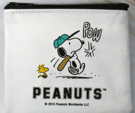 Snoopy Change Purse With Credit Card Pocket (Suede - Like Finish) - New But Near Mint - snoopn4pnuts.com