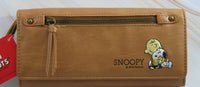 Snoopy Faux Leather Wallet With Embroidered Applique - snoopn4pnuts.com