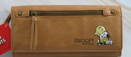 Snoopy Faux Leather Wallet With Embroidered Applique - snoopn4pnuts.com