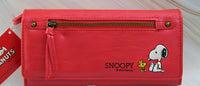 Snoopy Faux Leather Wallet With Embroidered Applique