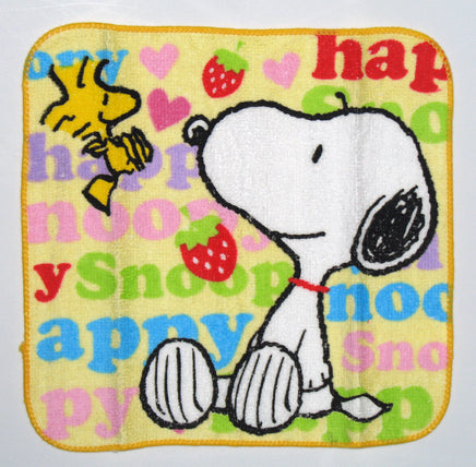 Snoopy Colorful Wash Cloth - Happy Snoopy - snoopn4pnuts.com