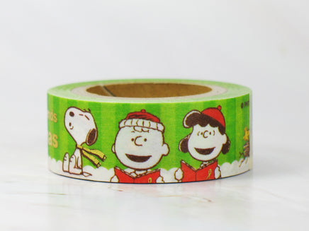 Snoopy Decorative Christmas Washi Masking Tape With Metallic Gold Graphics - Over 16 Feet Long! - snoopn4pnuts.com