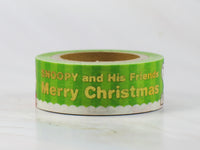 Snoopy Decorative Christmas Washi Masking Tape With Metallic Gold Graphics - Over 16 Feet Long! - snoopn4pnuts.com