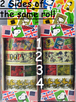 Snoopy Decorative Washi Masking Tape - Over 16 Feet Long!   (4 Designs To Choose From)