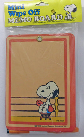 Snoopy Mini Wipe Off Memo Board - Boxer - snoopn4pnuts.com