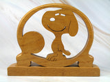 Snoopy Die-Cut Wood Quartz Clock - RARE!