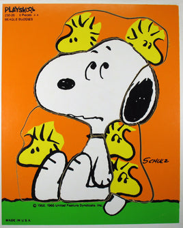 Snoopy And Woodstocks Wood Puzzle - Beagle Buddies