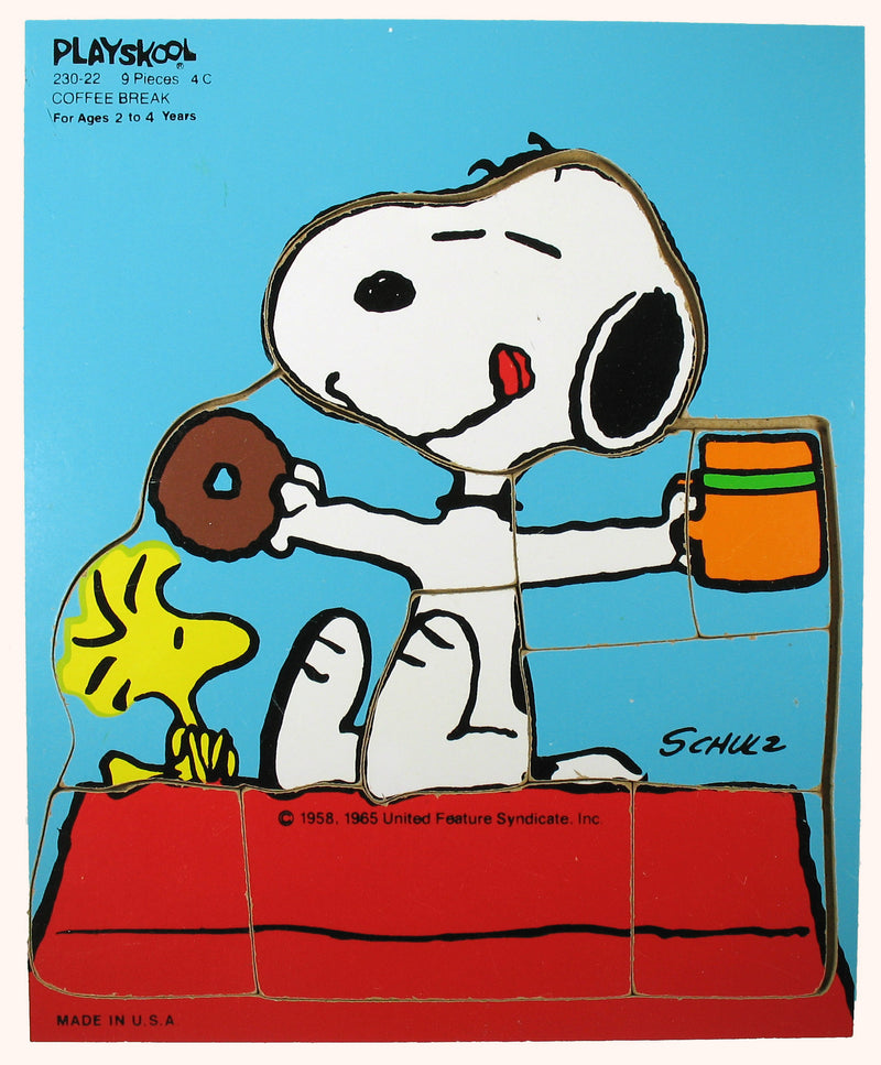 Snoopy Wood Puzzle - Coffee Break | snoopn4pnuts.com