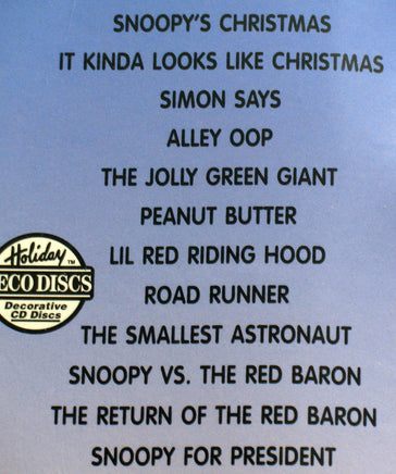 Snoopy's Christmas CD With Christmas Ornament CD Holder - snoopn4pnuts.com