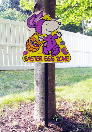 Snoopy Giant Easter Yard Sign / Wall Decor - Easter Egg Zone - snoopn4pnuts.com