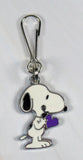 Snoopy's Purple Heart Silver Plated Zipper Pull