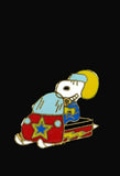Snoopy Snowmobile Cloisonne Pin