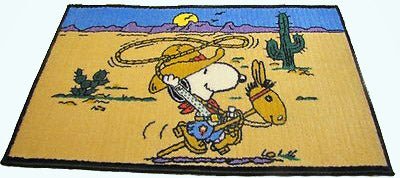 Snoopy Cowboy Rug / Door Mat - snoopn4pnuts.com
