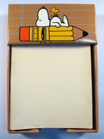 Snoopy Vintage Note Paper Tray With Original Note Paper (Near Mint)