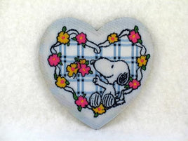 Snoopy Floral Heart Patch