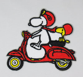 Snoopy And Woodstock On Moped Patch - Rare!