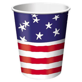 Patriotic 4TH OF JULY LARGE Paper Cups (Plain/No Peanuts Images - Use With Snoopy Patriotic Party Ware) - ON SALE! - snoopn4pnuts.com