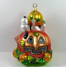 Adler Snoopy On Pumpkins Polonaise Christmas Ornament
