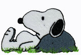SNOOPY LEANS AGAINST ROCK PATCH