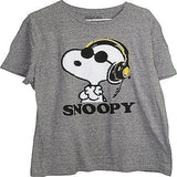 Snoopy Joe Cool Wearing Headphones T-Shirt