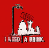 Snoopy T-Shirt - I Need A Drink