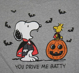 Snoopy Halloween T-Shirt - You Drive Me Batty - snoopn4pnuts.com