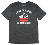 Snoopy T-Shirt - Allergic To Mornings!