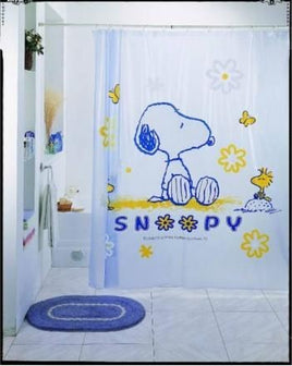 Snoopy Vinyl Shower Curtain With Free Hanger Hooks - On Sale!