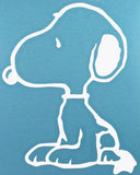 Snoopy Sitting Die-Cut Vinyl Decal - White