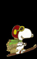 Snoopy Skier Cloisonne Pin (*Near Mint)