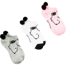 Snoopy No Show Pom - Pom Socks - ON SALE! - snoopn4pnuts.com