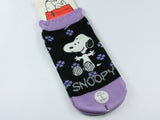 Kids Low Cut Snoopy Socks With Glitter Accents (Size 5 1/2-7 1/2)