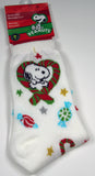 Snoopy Christmas Crew-Length Socks With Glitter Accents