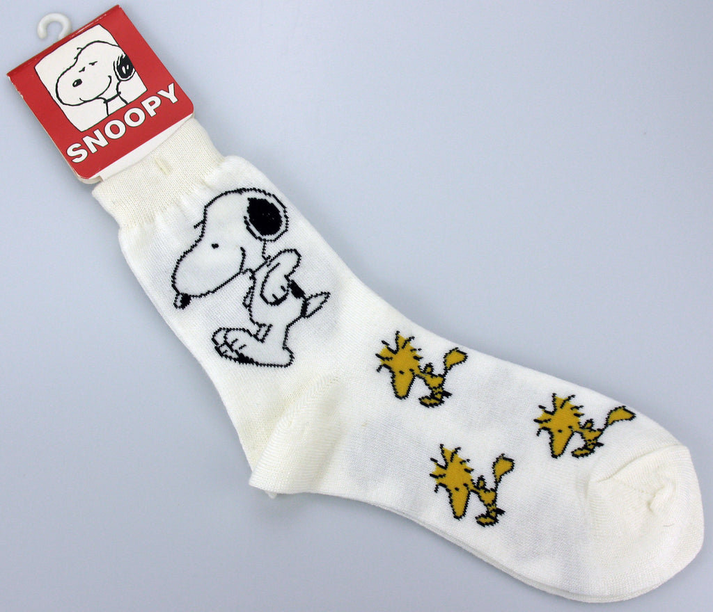 Snoopy and Woodstock Crew-Length Socks