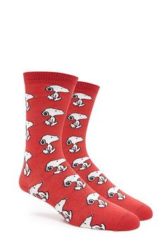 Men's Snoopy Socks - Red ON SALE! - snoopn4pnuts.com
