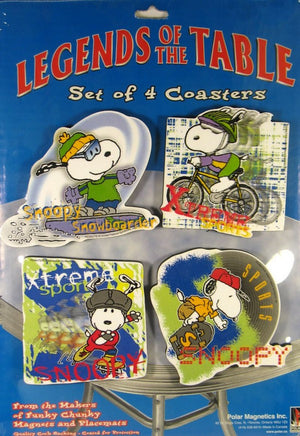 Snoopy Sports Laser-Cut Wood Coaster Set