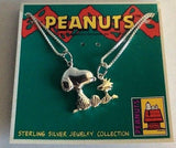 Snoopy and Woodstock Double-Loop Sterling Silver Necklace