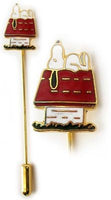 Snoopy's Doghouse Cloisonne Stick Pin