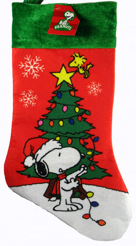 Snoopy's Decorated Tree Christmas Stocking