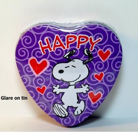 Snoopy Candy-Filled Valentine's Day Tin Heart