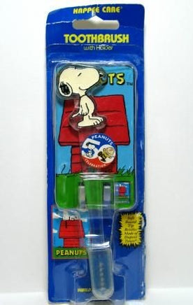 Snoopy Acrylic Toothbrush With Dupont Nylon Bristles And Self-Adhesive Holder - Child/Youth Size