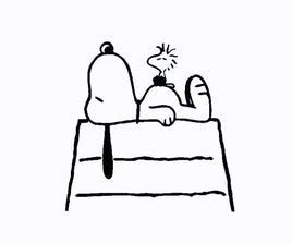 Snoopy and Woodstock Large Die - Cut Vinyl Decal - Black - snoopn4pnuts.com