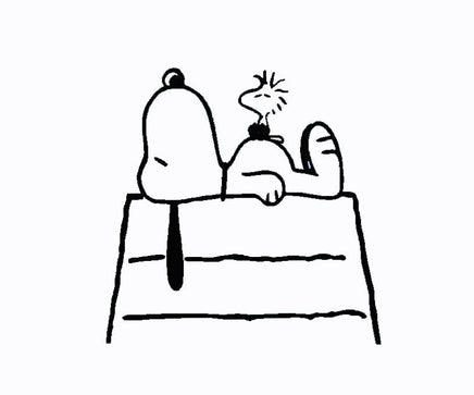 Snoopy and Woodstock Large Die - Cut Vinyl Decal - Black - snoopn4pnuts.com