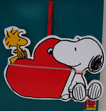 ADLER SNOOPY AND WOODSTOCK BY HEART ORNAMENT