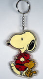 Snoopy and Woodstock Jogging acrylic key chain