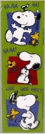 Snoopy And Woodstock Laughing Stickers